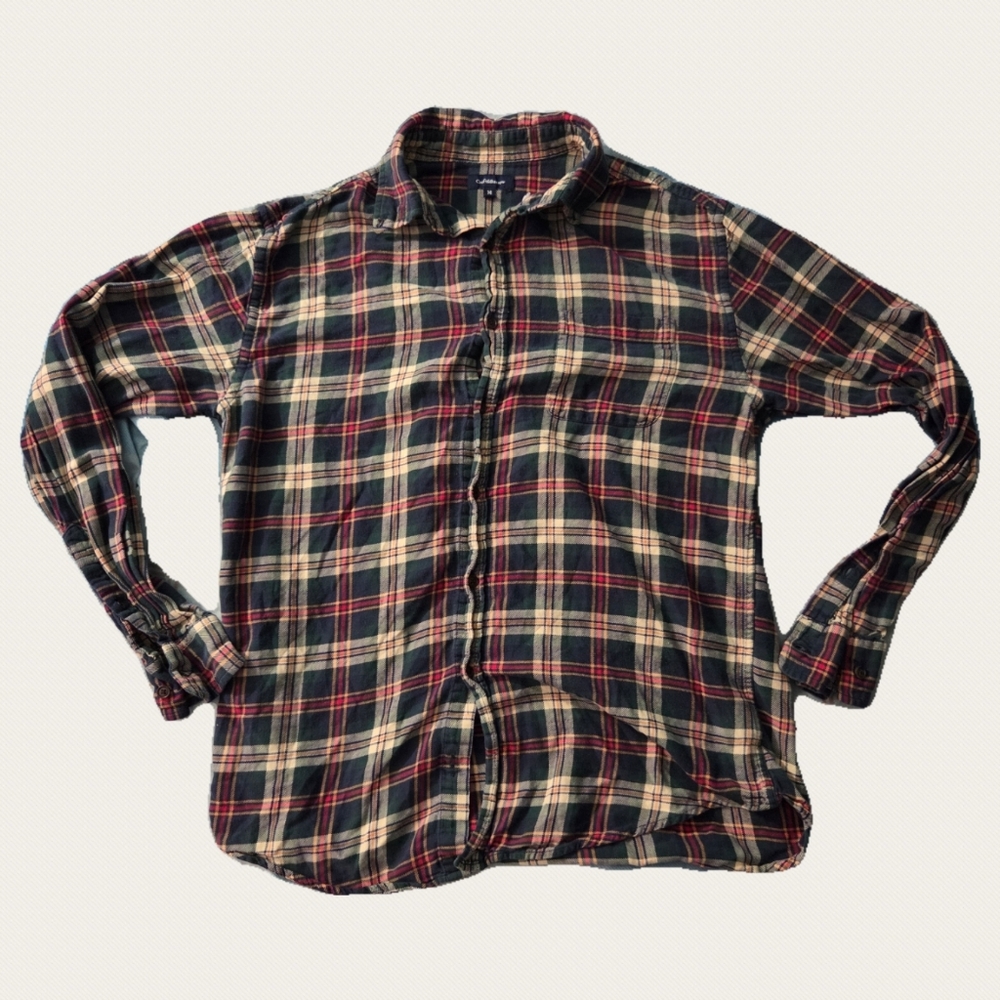 Croft & Barrow Red and Blue Casual Button Down Shirt
